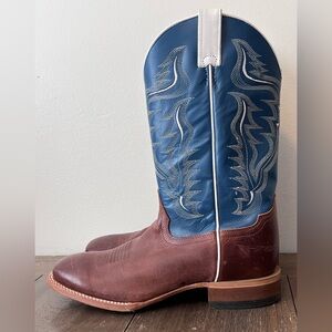Cody James Walker Blue Brown Leather Western Pull On Boots Mens size 11 EE